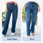 High Rise Cargo Wide-Leg Stretch Jeans