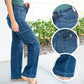 High Rise Cargo Wide-Leg Stretch Jeans