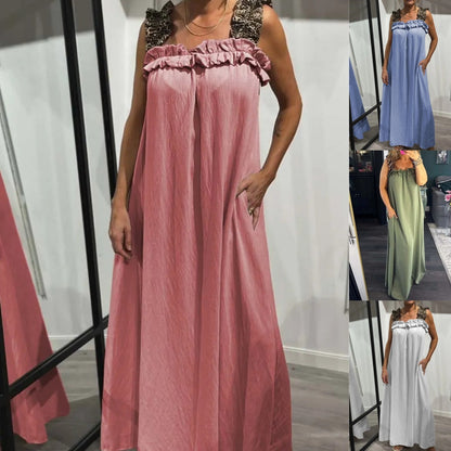 💐Spring Special🎉Casual Sleeveless Maxi Dress with Pockets