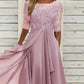 Elegant Embroidery Cocktail Flowy Dress