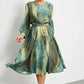 🌸Spring Specials💐Women's Long Sleeve Fashion Printed Waist Dresses