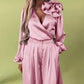 🌸NEW HOT SALE✨Effortless Elegance!💃Women’s V-Neck Top & Wide-Leg Pants 2-Piece Set – Chic & Comfortable!🌸