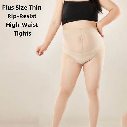 Plus Size Thin Rip-Resist High-Waist Tights