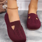Women Walking Comfortable Breathable Knit Flats Shoes