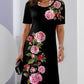 🌸Spring Specials💐Rose Bloom Short Sleeve Dress