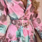 Women's Fashion Floral Waisted Long Sleeve Dresses