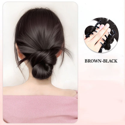 🎉2025 Hot Sale🎉Clip-on Feathered Bun Wig