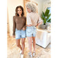 💖LAST DAY SALE 50% OFF🩳High Rise Frayed Hem Cut Off Jean Shorts
