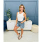 💖LAST DAY SALE 50% OFF🩳High Rise Frayed Hem Cut Off Jean Shorts