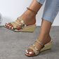 🔥50% OFF🔥Trendy Crystal-Adorned Wedge Sandals