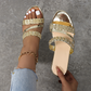 🔥50% OFF🔥Trendy Crystal-Adorned Wedge Sandals