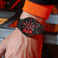 💖Most popular in 2025💖Men's 3D Rotating Skeleton Car Wheel Wrist Watch