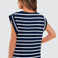 Women's Fashionable Versatile Striped Sleeveless Top