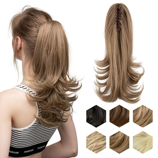 Women's Slightly Curly Chemical Fiber Hair Simulation Natural Fake Ponytail Hairpin