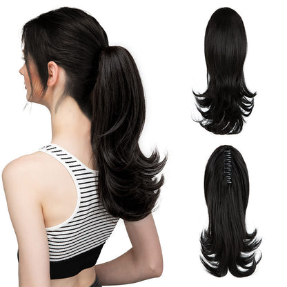 Women's Slightly Curly Chemical Fiber Hair Simulation Natural Fake Ponytail Hairpin