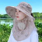 Women's Wide Brim Sun Hat with Face Mask