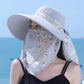 Women's Wide Brim Sun Hat with Face Mask