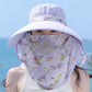 Women's Wide Brim Sun Hat with Face Mask