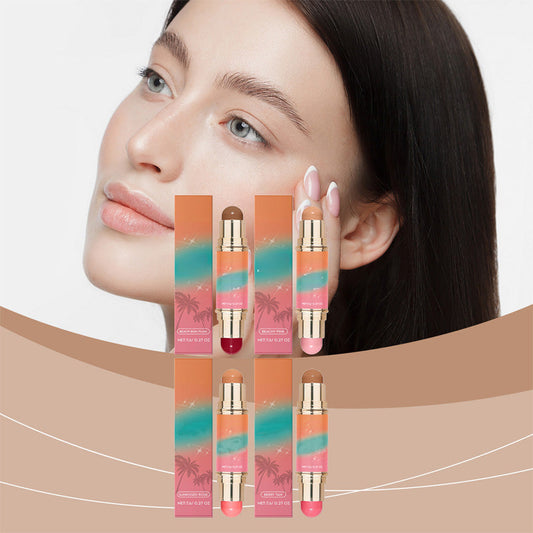 🔥Hot Sale🔥Portable Lightweight Matte Contour & Blush Dual-Ended Stick