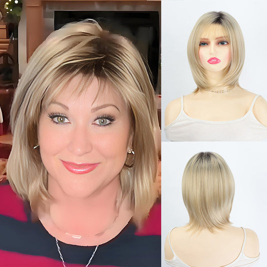 Women's Fashion Shoulder Length Wig with Bangs