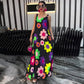 Floral Printed Loose Sleeveless Ankle-Length Dress