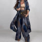 ⏳Time-limited Special⏰Fashion Print Long Sleeve Shirt & Wide Leg Pants 2-Piece Set