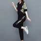 ⏳Time-limited Special⏰Women's Floral Patchwork Sports Short Sleeve Top & Casual Pants Set