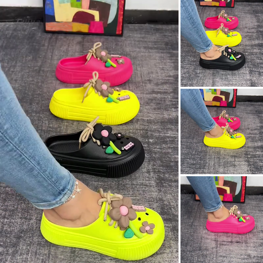 ⏳Time-limited Special⏰Women’s Breathable Slippers with Flower Decoration🌴