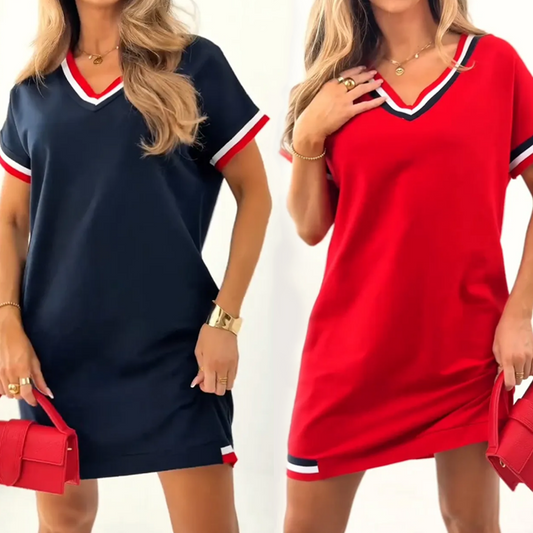 🔥50% OFF🔥2025 Fashion Casual Striped Splicing Dress