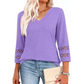 ✨2025 New Style👚Women’s Solid Casual V-Neck Top with 3/4 Sleeves
