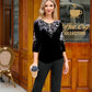 🔥Free Shipping🔥Velvet Rhinestone Top & Pants Set