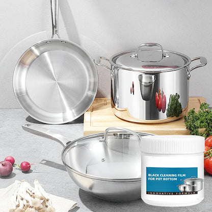 🔥 Burnt-on Residue Dissolving Paste - Deep Cleaning for Pots/Dishes without Scratching, Removes Grease and Carbonization in 5 Min 🧽✨