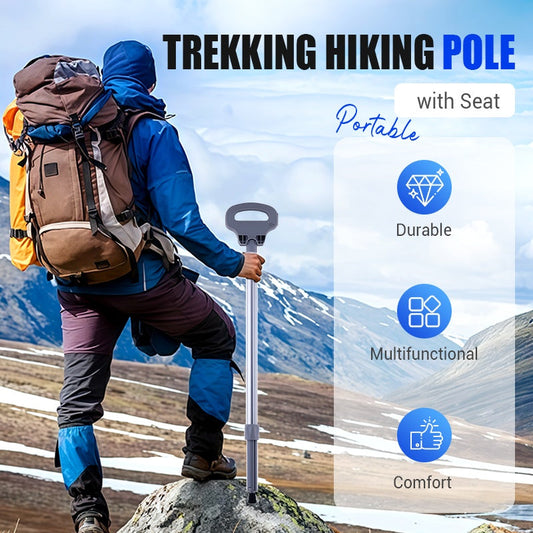 Portable Trekking Hiking Pole with Seat