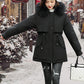 Woman’s Winter Loose Hooded Synthetic Fleece Thickened Parka Coat