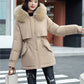 Woman’s Winter Loose Hooded Synthetic Fleece Thickened Parka Coat