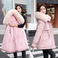 Woman’s Winter Loose Hooded Synthetic Fleece Thickened Parka Coat