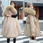 Woman’s Winter Loose Hooded Synthetic Fleece Thickened Parka Coat