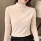 🔥50% OFF🔥Solid Color Half High Neck Long Sleeve Top