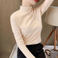 🔥50% OFF🔥Solid Color Half High Neck Long Sleeve Top