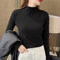 🔥50% OFF🔥Solid Color Half High Neck Long Sleeve Top