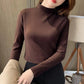 🔥50% OFF🔥Solid Color Half High Neck Long Sleeve Top