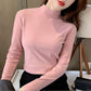 🔥50% OFF🔥Solid Color Half High Neck Long Sleeve Top