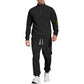 Casual Jacquard Stand Collar Top and Elastic Cuff Pants