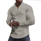 Men's Stand Collar Half-Zip Long Sleeve Sweatshirt