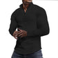 Men's Stand Collar Half-Zip Long Sleeve Sweatshirt