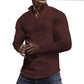 Men's Stand Collar Half-Zip Long Sleeve Sweatshirt