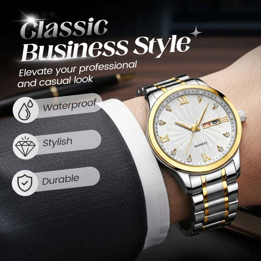 🖤Black Friday 60% OFF⚡Men's Two-Tone Waterproof Luminous Watch
