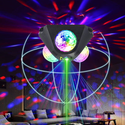 🎄Christmas Sale 60% OFF🔥3-Ball Sound-Activated Laser Party Light