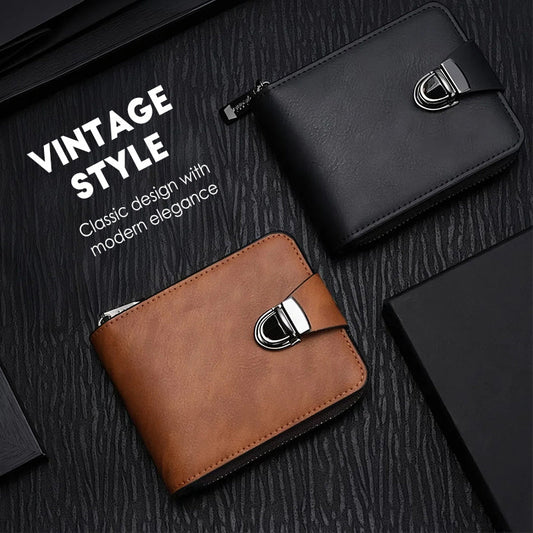 📢60% OFF NOW!!!🔥Men's Vintage Compact Zipper Wallet