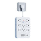 🎁 Hot Sale – 50% OFF! ⚡ 20-in-1 Power Strip with Overload Protection – 14 AC + 4 USB + 2 Type-C Ports, Wall-Mountable & Space-Saving! 🔌💻